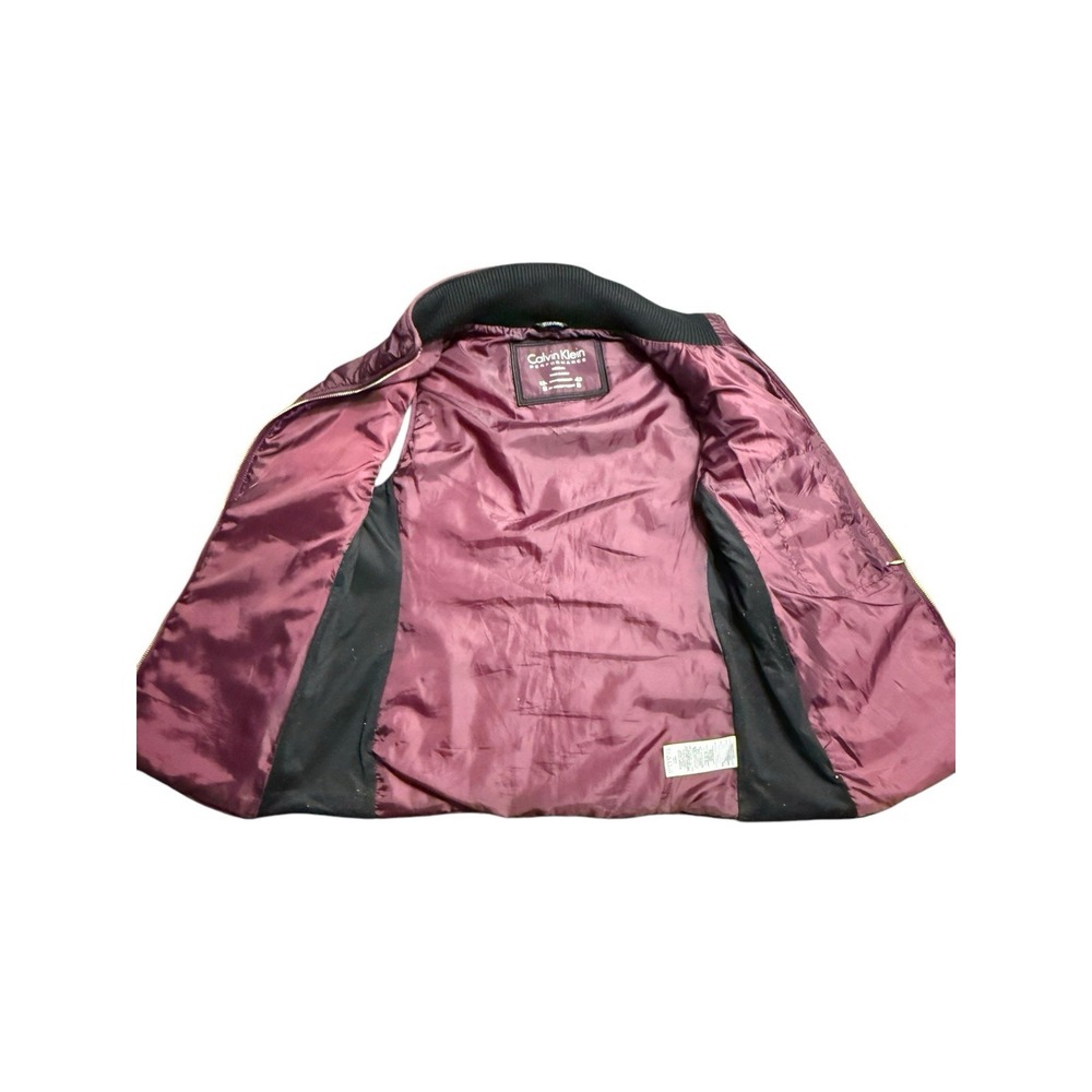 Calvin‎ Klein Performance Puffer Vest Women's Size Medium Purple Quilted Zip - Picture 3 of 11